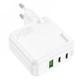Сетевое зарядное устройство 65W GaN 2PD QC 3.0 Hoco C115A — White - изображение 3