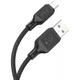 Кабель USB – Micro USB 2.4A 1 м Hoco X90 Cool Silicone Black - изображение 1