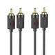 Кабель 2 RCA — 2 RCA 1 м Hoco UPA29 Black - зображення 1