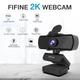 Веб камера 2K Fifine K420 для комп'ютера з мікрофоном і штативом триногою Чорний - изображение 3