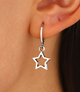 Сережки конго Fashion Jewerly ЗВЕЗДОЧКИ корейский стиль kpop y2k серебристые (SVS) - изображение 1