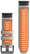 Ремінець Garmin QuickFit Silicone Band 26mm Fog Gray/Ember Orange (010-13281-02) - зображення 2