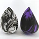 Набор спонжей косметических для макияжа Soft Moments 6 см Marble чёрно-белый (капля) и чёрно-фиолетовый (срез) 2 шт. - изображение 2