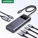 Хаб UGREEN Uno 6в1 перехідник / USB-хаб до 10 Гбіт/с з дисплеєм зі смарт-статусом: HDMI + USB Type-C (2 шт.) + USB Type-A (2 шт.) + PD 100 Вт, сірий (97138290) - зображення 4