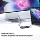 Хаб UGREEN Uno 6в1 перехідник / USB-хаб до 10 Гбіт/с з дисплеєм зі смарт-статусом: HDMI + USB Type-C (2 шт.) + USB Type-A (2 шт.) + PD 100 Вт, сірий (97138290) - зображення 7
