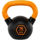 Гиря тренировочная цельная обрезиненная с окрашенной ручкой LiveUp Urethane competition kettlebell UAZE5336-16 16кг (чугун, черный-оранжевый) - изображение 1