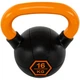 Гиря тренировочная цельная обрезиненная с окрашенной ручкой LiveUp Urethane competition kettlebell UAZE5336-16 16кг (чугун, черный-оранжевый) - изображение 3