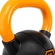 Гиря тренировочная цельная обрезиненная с окрашенной ручкой LiveUp Urethane competition kettlebell UAZE5336-12 12кг (чугун, черный-оранжевый) - изображение 6
