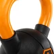 Гиря тренировочная цельная обрезиненная с окрашенной ручкой LiveUp Urethane competition kettlebell UAZE5336-8 8кг (чугун, черный-оранжевый) - изображение 6