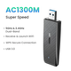 Адаптер Wi-Fi UGREEN CM492 (AC1300M) двухдиапазонный 1300Mbps 2.4/5Ghz (50340) - изображение 2