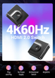 HDMI сплітер двонаправлений Ugreen CM311 з кабелем 1м, 2 In 1 Out HDMI Switcher Black 4K@60Hz (70607) - зображення 3