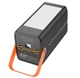 УМБ портативне зарядне Power Bank HOCO Action DB49 100000mAh із вбудованими кабелями, чорне - зображення 2