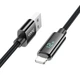 Кабель Hoco U125 Benefit charging data cable with display iP Black - изображение 1