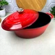 Чавунна гусятниця 4.5 л Овальна Червона Ringel Essen для всіх видів плит - зображення 8