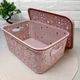 Ажурний рожевий кошик для зберігання з кришкою 6л Efe plastics - зображення 1