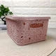 Ажурний рожевий кошик для зберігання з кришкою 6л Efe plastics - зображення 6