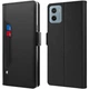Чехол-книжка Deexe Eclipse Wallet для Motorola Moto G05 / Moto E15 - Black - изображение 1