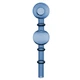 Стеклянная Трубка Испаритель 15 см "Oil Pipe Two Balls Blue" - изображение 1