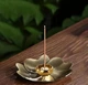 Металлическая аромалампа ЛОТОС курительница для благовоний 5 предметов 10*10 см (EG4050) - изображение 2