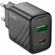 Сітчасте зарядне пристрій Hoco CS23A 1USB/18W/QC3.0 + 1Type-C/30W/PD Чорний - зображення 2
