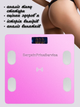 Електронні підлогові смарт-ваги смарт-ваги Bluetooth Smart Scale OKOK діагностичні smart-ваги до 180 кг Загартоване скло Підсвічування Рожеві - изображение 3