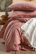 Постільна білизна Sikel Stonewashed Soho Firfirli 200 х 220 см Rose - зображення 2