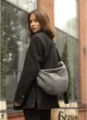Сумка жіноча хобо через плече текстильна середня Sambag Сірий 39285 - зображення 6