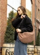Сумка хобо через плече жіноча текстильна середня Sambag Теракотовий 39300 - зображення 2
