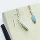 Сережки серебряные с бирюзой 1,35 г - изображение 3