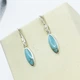 Сережки серебряные с бирюзой 1,35 г - изображение 5
