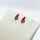 Сережки-гвоздики серебряные с кораллом 0,8 г - изображение 5