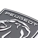 Емблема логотип Peugeot (хром+чорний, глянець) 6,0*6,7 см - зображення 2
