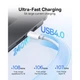 Кабель THUNDERBOLT 3 USB 4.0 Type-C-Type-C Baseus Superior2 Full-Function (40Gbps, 240W, 8K@60HZ, 1.8m). White - зображення 6