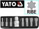 Набор бит с держателем "RIBE" M5-M14 с переходником 1/2" 8 шт. Yato YT-0418 - изображение 2