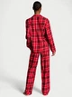 Женская пижама (штаны+Рубашка) Victoria's Secret Flannel Pajama XS Lovely Plaid - изображение 2