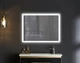 Дзеркало Mixxus FLAT MR04-100x80 з LED Touch, Anti-fog, димером, регулюванням яскравості, годинником (MI6927) - зображення 1