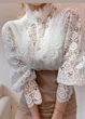 Блузка женская с кружевом однотонная Fashion Белая 14328 3XL (56) - изображение 2