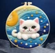 Набір для валяння картини з вовни Cat under the Moon, фелтінг, набір для рукоділля, творчості, Panalisa (97546038) - зображення 2