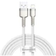 Кабель 1 м. для iPhone USB to Lightning White, Cafule 2.4A Baseus для зарядки и передачи данных (CALJK-A02) - изображение 1