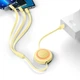 Кабель на 1,1м. Bright Mirror 2 3-in-1 USB (M-U+L+Type-C) 3.5A жовтий Baseus для зарядки та передачі даних (CAMJ010011) - зображення 5