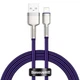 Кабель 1 м. для iPhone USB to Lightning Purple, Cafule 2.4A Baseus для зарядки та передачі даних (CALJK-A05) - зображення 1