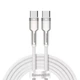 Кабель 2 м. Type-C to Type-C 100W White, Cafule Baseus для зарядки и передачи данных (CATJK-D02) - изображение 1