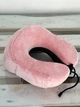 Дорожня подушка-рогалик Memory foam під шию з фіксатором - рожевий - зображення 4