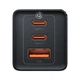 МЗП Baseus GaN5 Pro 65W (2 Type-C+USB) + Кабель Type-C to Type-C 100W (1m) black - изображение 6