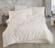 Постільна білизна Hobby. Poplin Vera кремового кольору з вишивкою-Євро - зображення 1