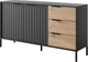 Буфет Maraline Nordic Black matt with ash black legs дводверний з шухлядами 153,1 см, 13781 - изображение 5