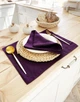 Сервировочный коврик (ланчмат) из льняной ткани TouchableLinen 2 шт 30x40 см Фиолетовый Подставка под тарелки - изображение 3