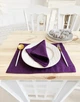 Сервировочный коврик (ланчмат) из льняной ткани TouchableLinen 2 шт 30x40 см Фиолетовый Подставка под тарелки - изображение 4