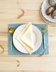 Льняной сервировочный коврик (ланчмат) TouchableLinen 2 шт 30x40 см Пыльно-голубой Подставка под тарелку - изображение 4