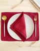 Льняной сервировочный коврик (ланчмат) TouchableLinen 2 шт 30x40 см Вишневый Подставка под тарелку - изображение 5